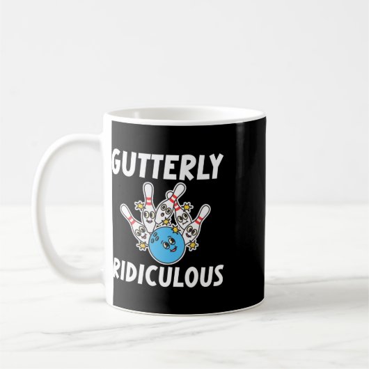 Mug Gutterly Ridiculous Funny Bowling Bowler  (Gauche)