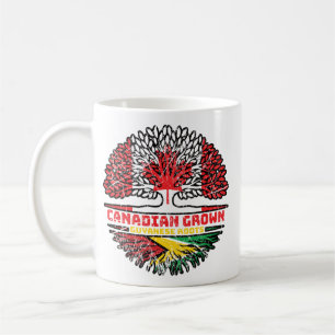 Mug Guyana Guyane Drapeau canadien des racines d'arbre
