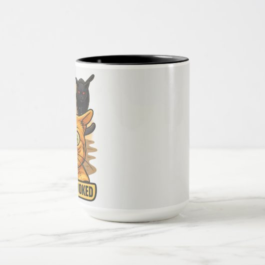 Mug Guys Am I Cooked? Funny Cat Meme Panic Reaction (Centre)