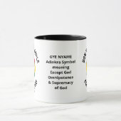 Mug Gye Nyame Adinkra CRAINTE SEULEMENT DIEU Christian (Centre)