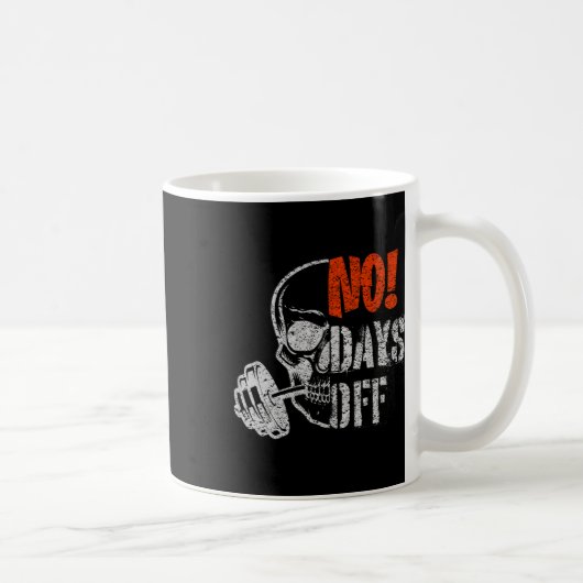 Mug Gym Day Skull Weightlifting Gym Motivation And Fit (Droite)