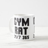 Mug Gym Rat - 24/7 365 - Bodybuilding (Devant gauche)