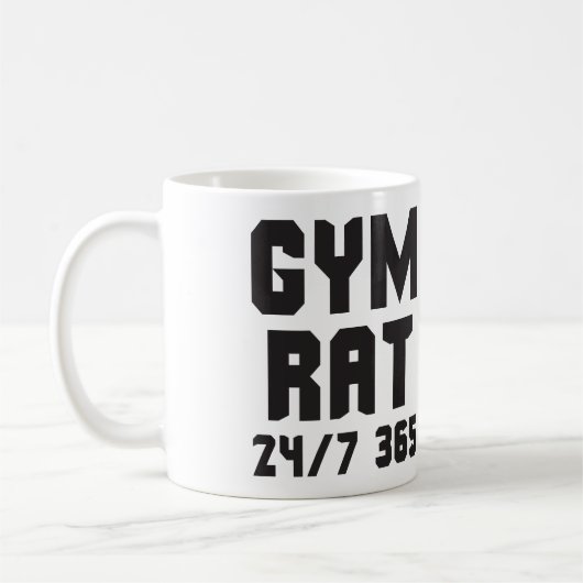 Mug Gym Rat - 24/7 365 - Bodybuilding (Gauche)