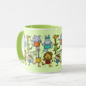Mug Gymnase Jungle Exercice Animaux (Devant gauche)