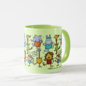 Mug Gymnase Jungle Exercice Animaux (Devant droit)