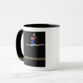 Mug Gymnaste (9-10) sautant sur le faisceau (Devant gauche)