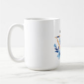 Mug Gymnaste bleue avec des fleurs (Gauche)