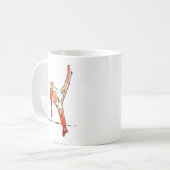 Mug Gymnaste Homme Cheval d'arçons - Abstrait orange (Devant gauche)
