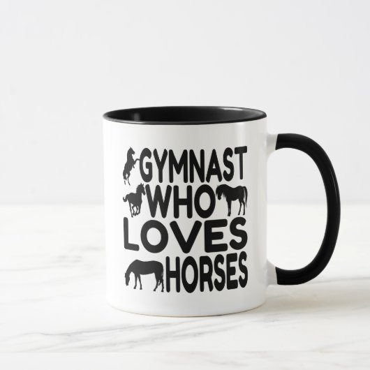 Mug Gymnaste qui aime les chevaux (Droite)