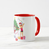 Mug Gymnastique rythmique Célébration de Noël (Devant droit)