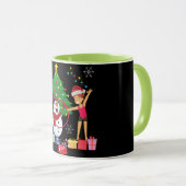Mug Gymnastique rythmique Célébration de Noël (Devant droit)