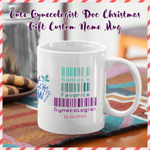 Mug Gynécologue mignon Doc Cadeau de Noël Nom personna