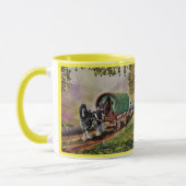 Mug Gypsy Vanner cheval Irish Caravan wagon jaune (Gauche)