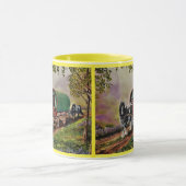 Mug Gypsy Vanner cheval Irish Caravan wagon jaune (Centre)