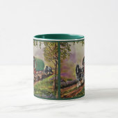Mug Gypsy Vanner cheval irlandais Caravan wagon vert (Centre)