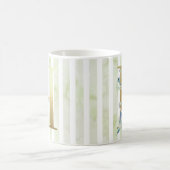 Mug H initiale dorée sur bandes bleu et blanc (Centre)
