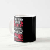 Mug Hacker Blanc Pour Le Cyber-Guerrier Et Hacker Éthi (Devant gauche)