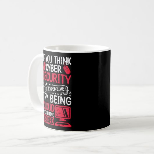 Mug Hacker Blanc Pour Le Cyber-Guerrier Et Hacker Éthi (Devant gauche)