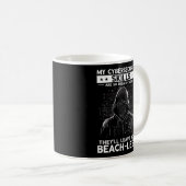 Mug Hacker Blanc Pour Le Cyber-Guerrier Et Hacker Éthi (Devant droit)