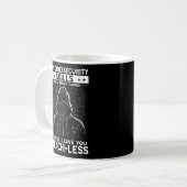 Mug Hacker Blanc Pour Le Cyber-Guerrier Et Hacker Éthi (Devant gauche)