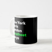 Mug Hacker Cybersécurité Pentester Localhost (Devant gauche)