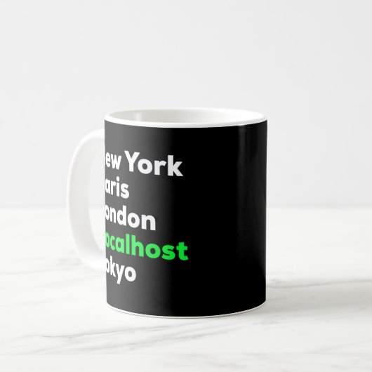 Mug Hacker Cybersécurité Pentester Localhost (Devant gauche)