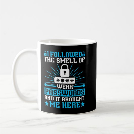 Mug Hacker éthique Casquette blanc - Cyber sécurité ré (Gauche)