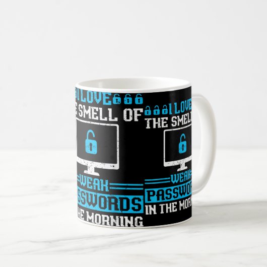 Mug Hacker éthique Casquette blanc - Cyber sécurité ré (Devant droit)