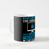 Mug Hacker éthique Casquette blanc - Cyber sécurité ré (Devant gauche)