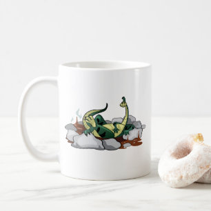 Mug Hadrosaurus Se Détendre Dans Un Jacuzzi.