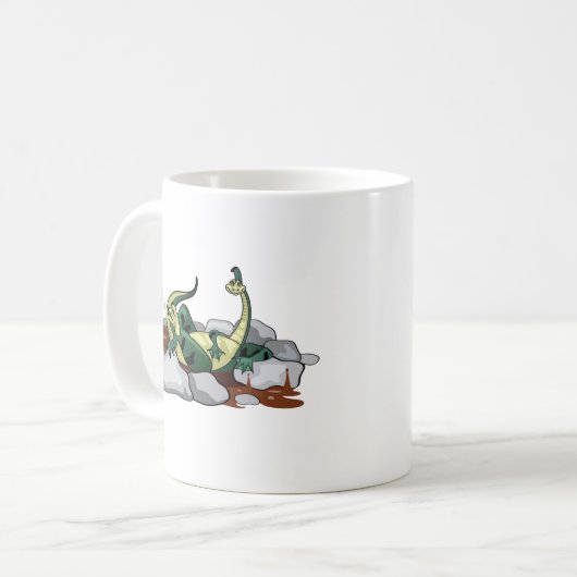 Mug Hadrosaurus Se Détendre Dans Un Jacuzzi. (Devant gauche)