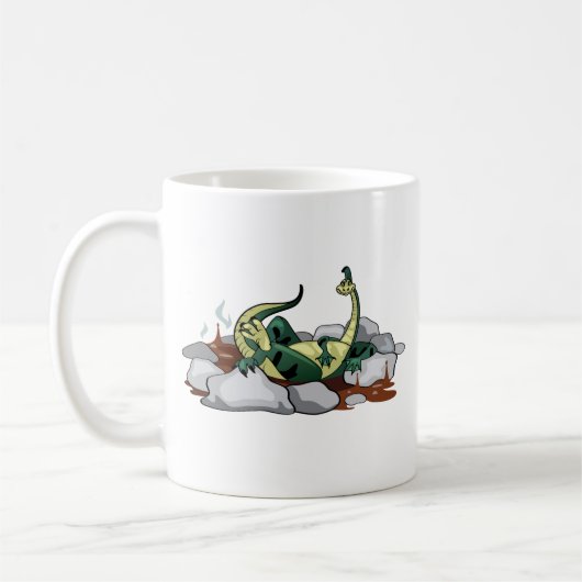 Mug Hadrosaurus Se Détendre Dans Un Jacuzzi. (Gauche)
