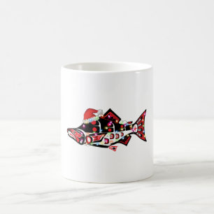 Mug Haida Esprit Saumon Animal avec lumières de Noël