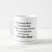 Mug Haiku d'Artolozaga et poèmes #3 avec la signature (Devant gauche)