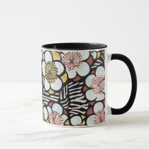 MUG HAIKU/ FLEURS DE PRINTEMPS ROSE BLANC NOIR