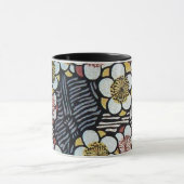 MUG HAIKU/ NOIR BLANC PINK FLEURS DE PRINTEMPS (Centre)