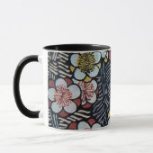 MUG HAIKU/ NOIR BLANC PINK FLEURS DE PRINTEMPS (Gauche)