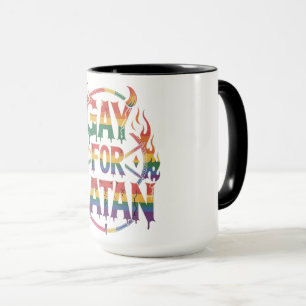 Mug Hail Gay Satan Rainbow Baphomet Devil Goat LGBTQ