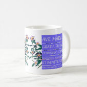 Mug Hail Mary Ave Maria Prière catholique latine/angla (Devant droit)