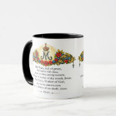 Mug Hail Mary Prayer English & Latin Catholic (Devant gauche)