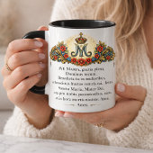 Mug Hail Mary Prayer English & Latin Catholic