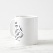 Mug Hail Mary Prayer Marian Floral Christian Blessed M (Devant gauche)