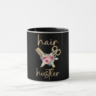 Mug Hair Hustler Roses et ciseaux Hair Stylliste