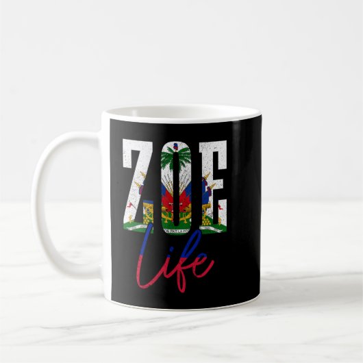 Mug Haïti Drapeau Zoé Haïti Fierté de la vie haïtienne (Gauche)