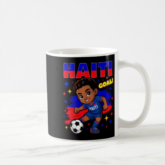 Mug Haiti Soccer Kid Haitian Flag Soccer Player Footba (Droite)