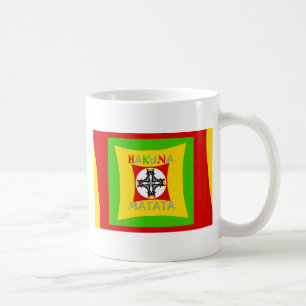 Mug Hakuna Matata Rasta Couleur Rouge Vert Doré