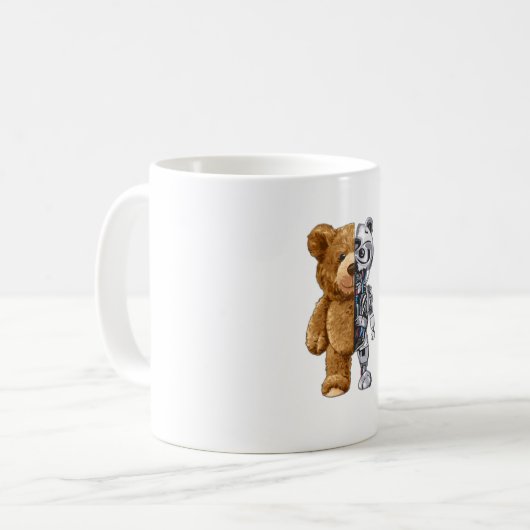 Mug Half Bear Half Robot (Devant gauche)