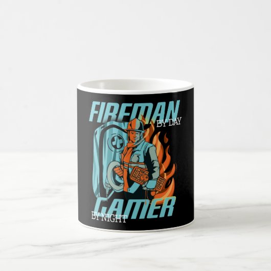 Mug Half Gamer, Half Firefighter (Centre)