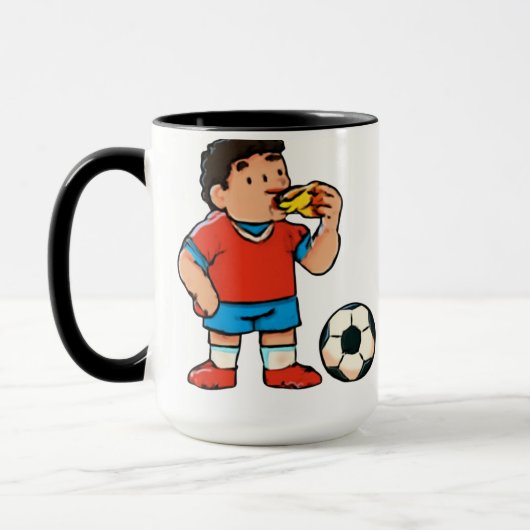 Mug Half Time Snack – Funny Soccer Pizza (Gauche)