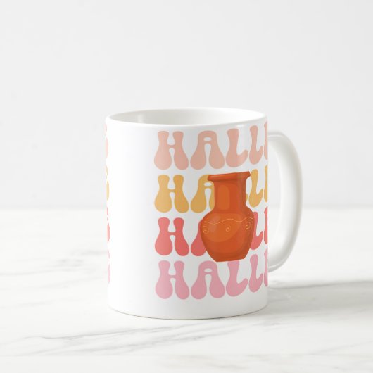 Mug Halle Retro Name Pottery Hobby (Devant droit)
